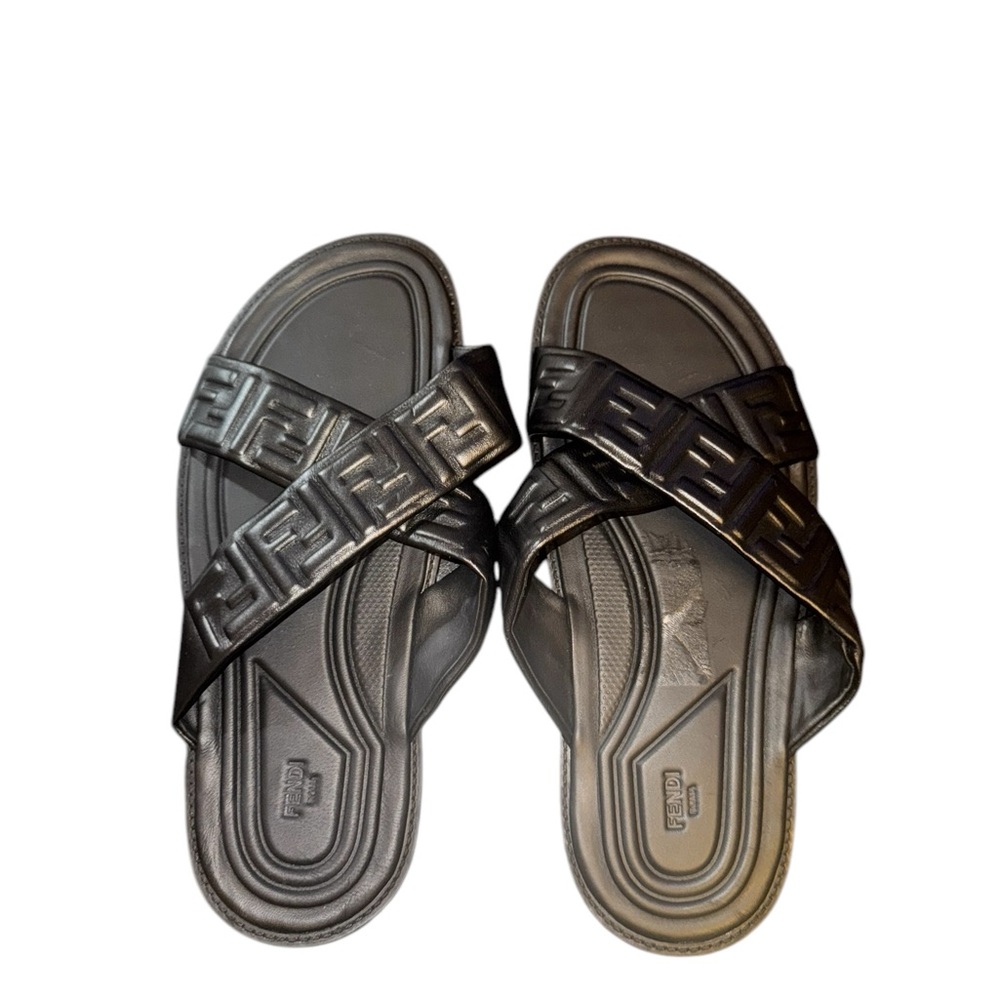 Men’s Black FENDI Slides US Size 11 - Picture 3 of 4